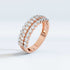 Round Lab-Grown Diamond Pavé Wide Half-Eternity Ring in Rose Gold